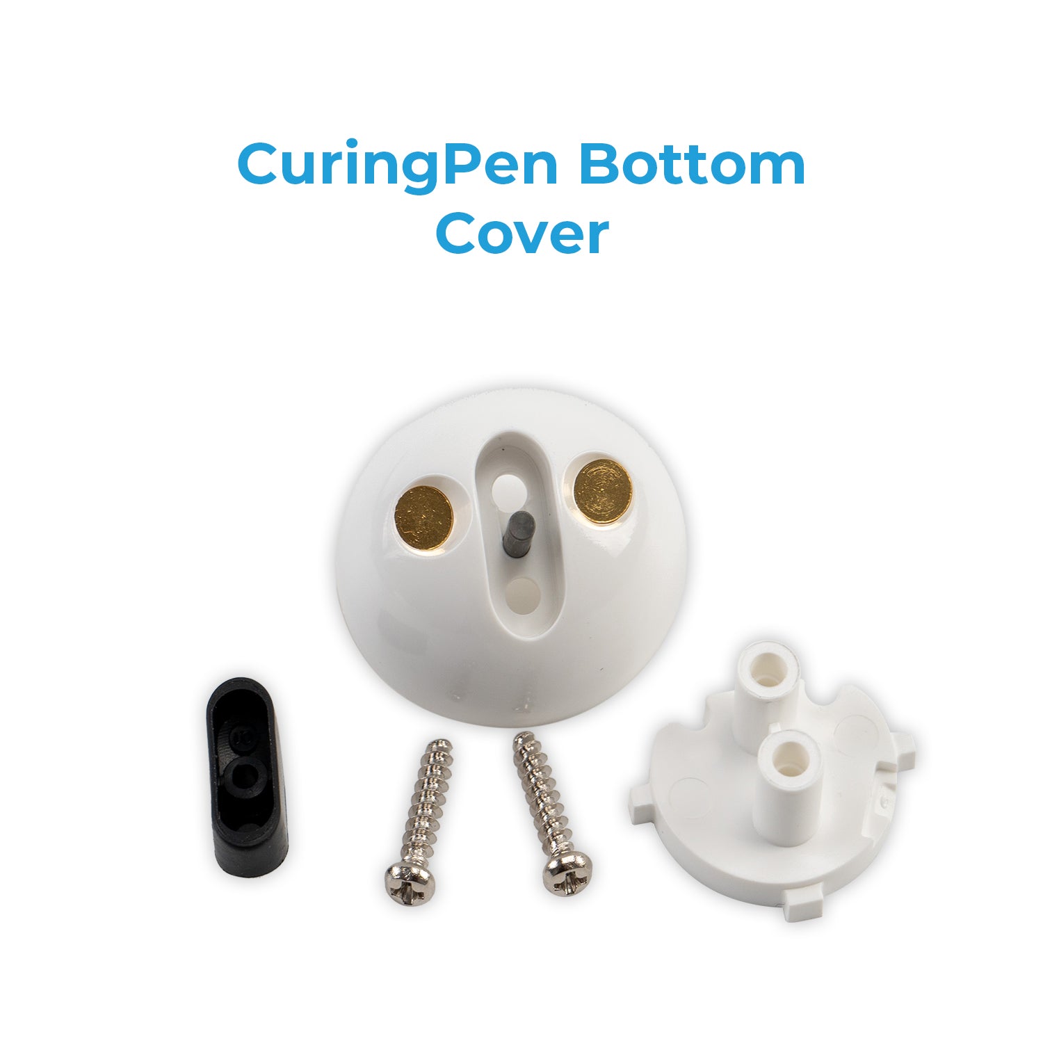 CuringPen Bottom Cover with screws on a white background
